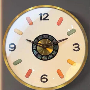 Annual Calendar Wall Clock - Silver Edition with Black Dial