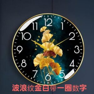 Annual Calendar Wall Clock - Gold Edition with White Dial